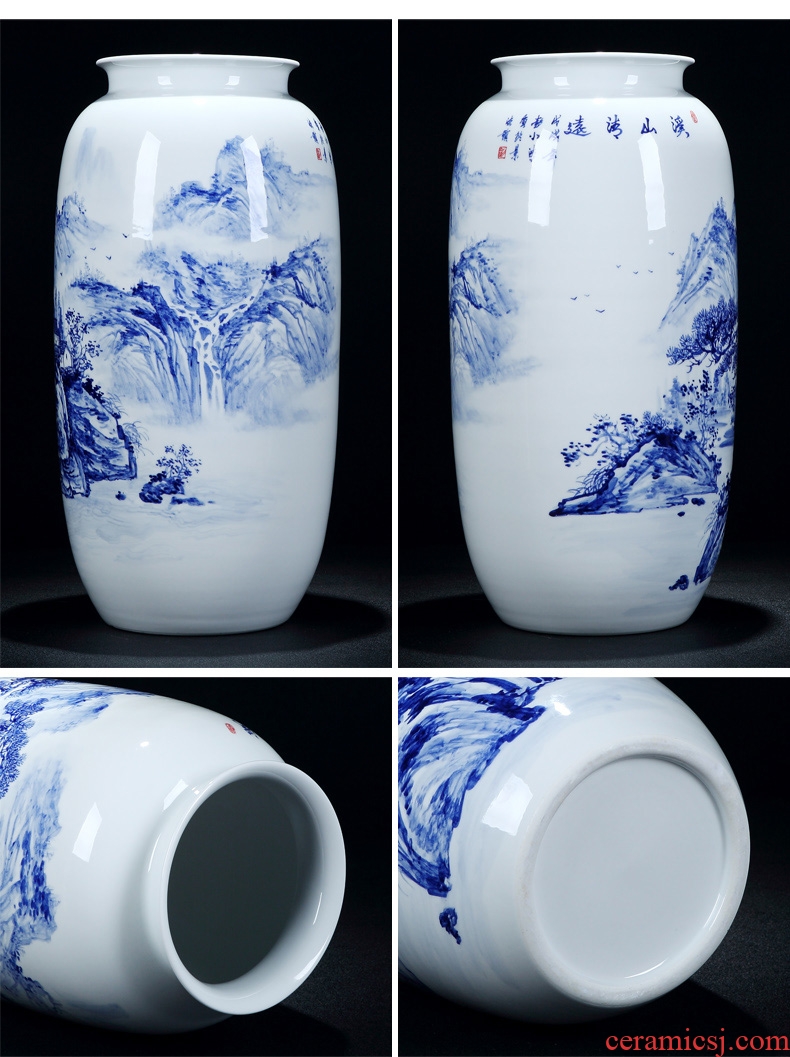 Jingdezhen ceramic vase of large hotel villa covers furnishing articles sitting room porch flower arranging the simulation tree decoration - 582821024149