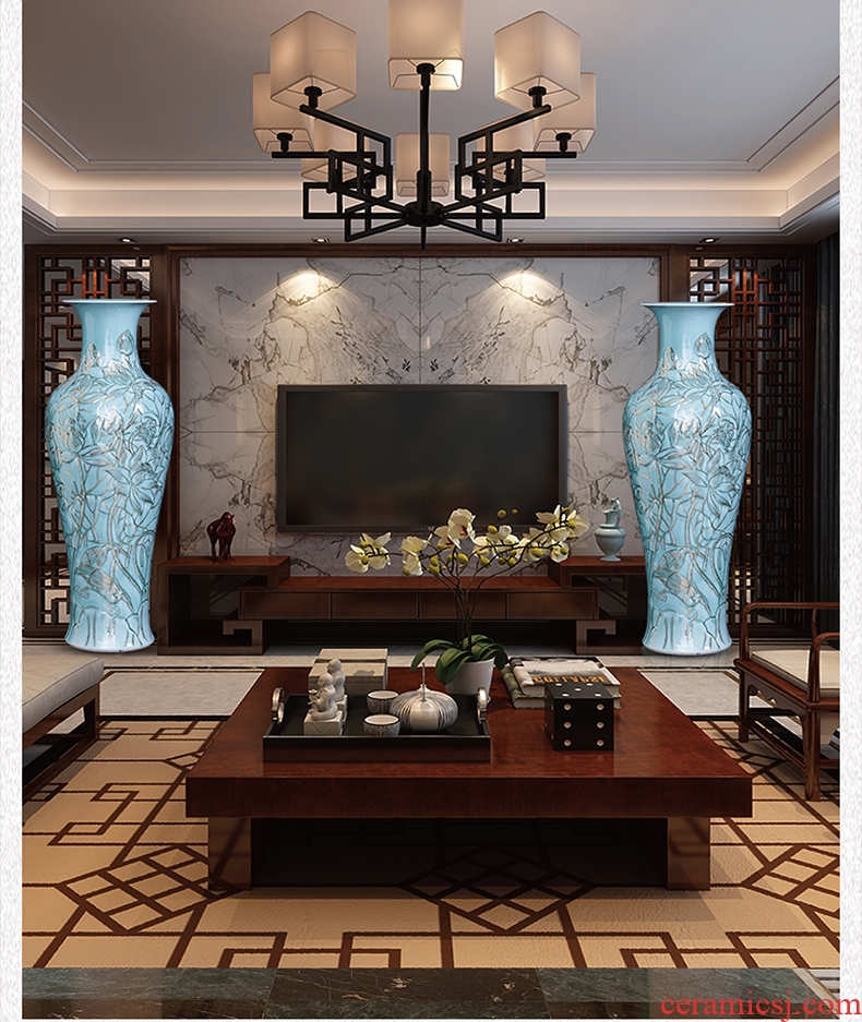 Contracted and modern new Chinese pottery vase home furnishing articles hotel club house sitting room porch flower arrangement - 599676994614