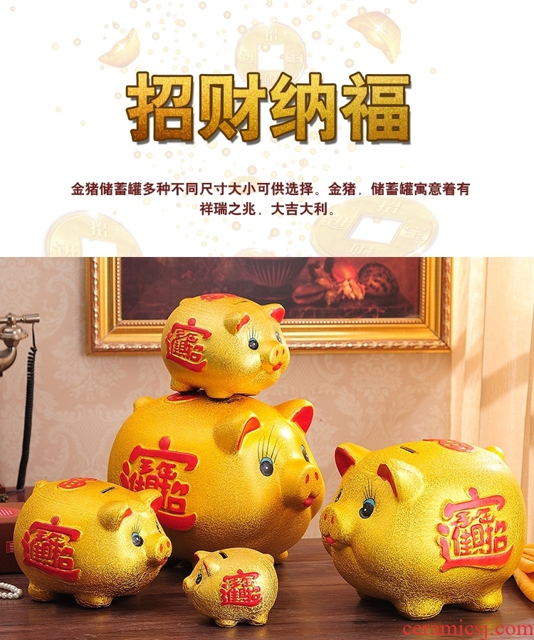 Ceramic jar pig thing well pass reveal a to express it in little golden pig pig boy storage tanks coin shops