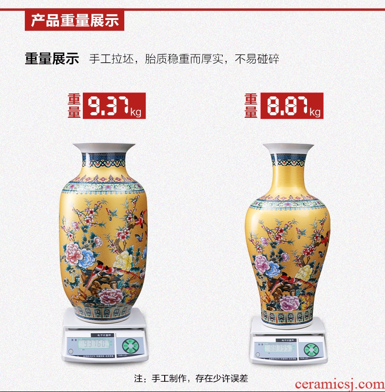 Jingdezhen ceramics classic hand-painted color crack glaze pomegranate flowers of blue and white porcelain vase Chinese penjing - 598850284935