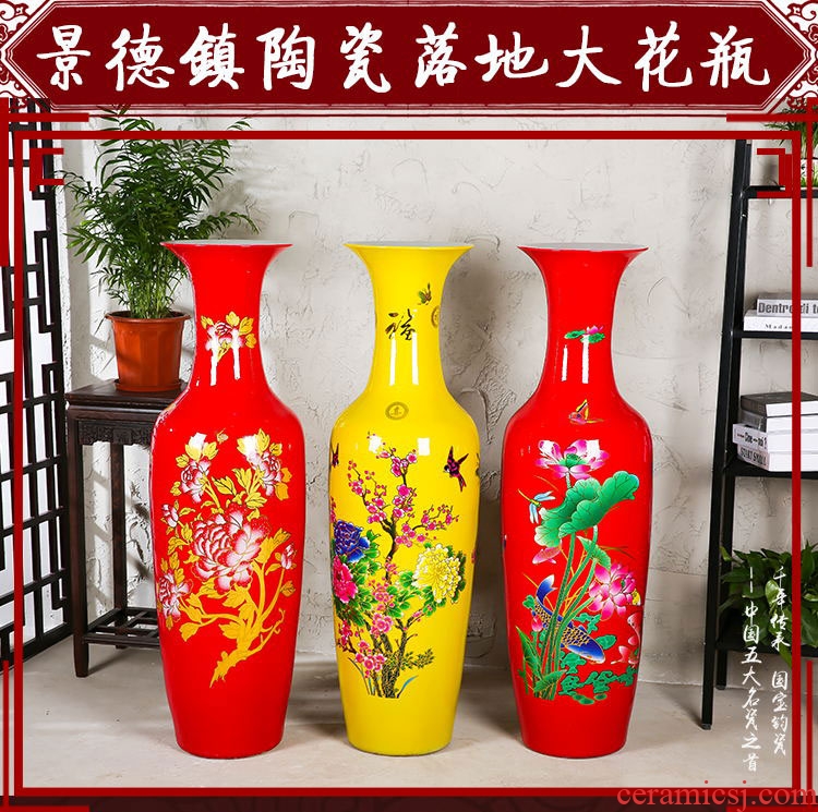 Blue and white porcelain jingdezhen ceramic vase sitting room place large antique Chinese style household decorative vase TV ark - 585896298419