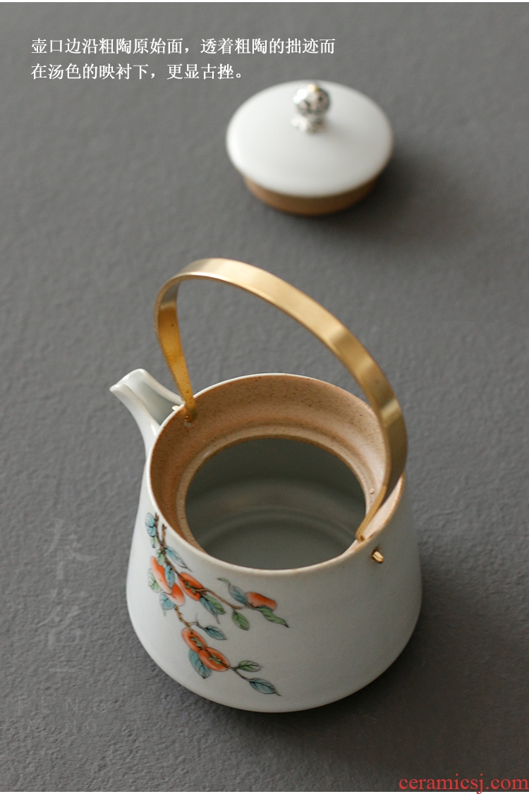 Serve tea which open the slice restoring ancient ways your kiln girder pot of ceramic teapot household kung fu tea teapot single pot