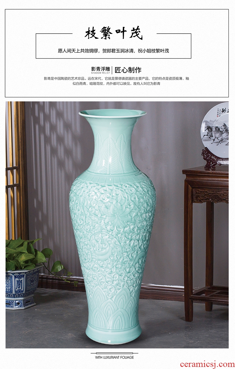 Murphy 's new Chinese large - sized ceramic vases, decorative furnishing articles creative retro sitting room simulation dry flower art flower arranging device - 604531995612