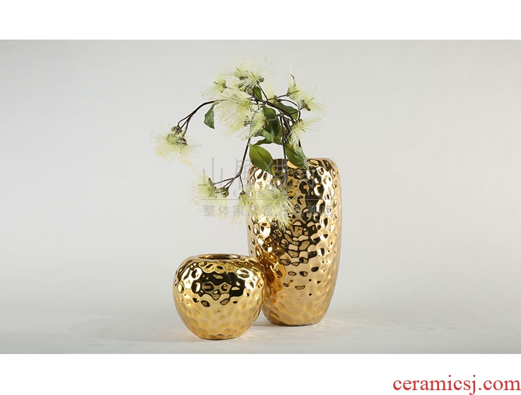 Jingdezhen ceramics powder enamel pine crane live idea gourd of large vases, modern Chinese style household crafts - 571778330810