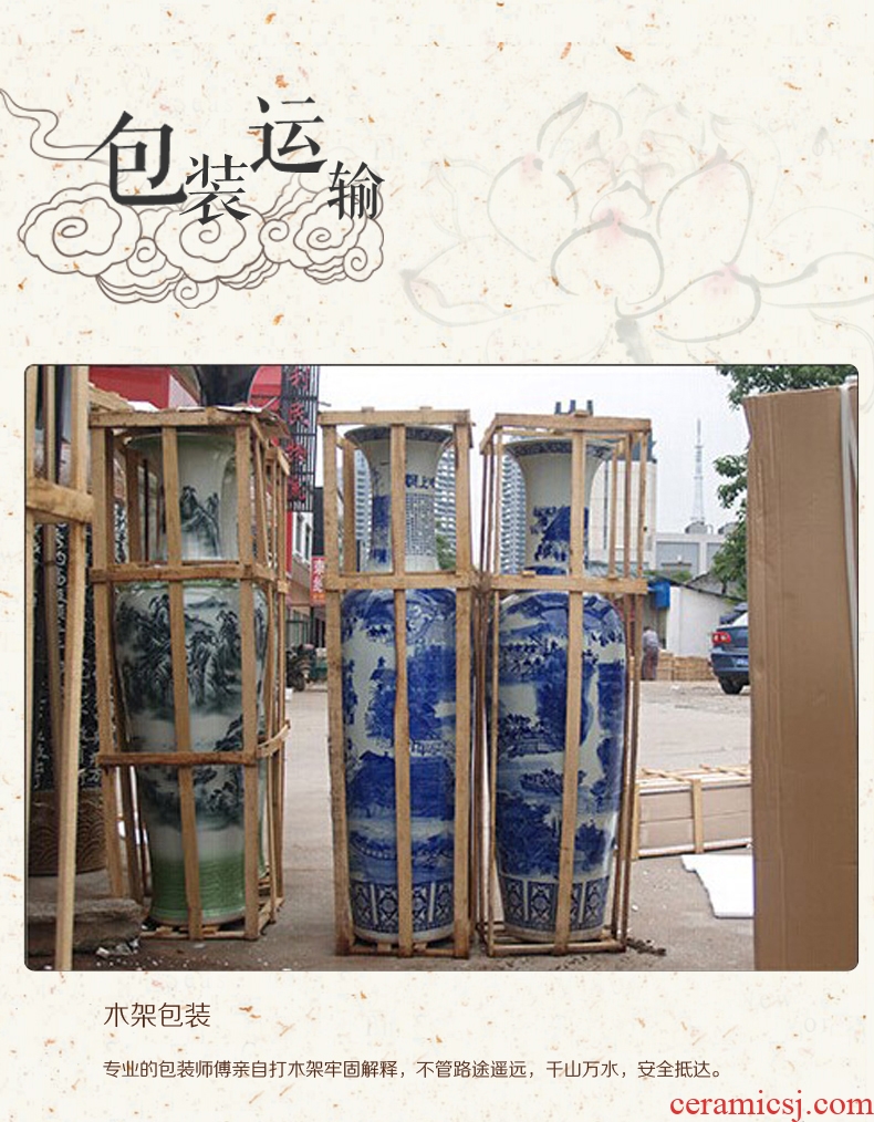 Jingdezhen art large vases, TV ark, dried flower adornment furnishing articles sitting room be born Chinese flower arranging ceramic creative - 595499367060