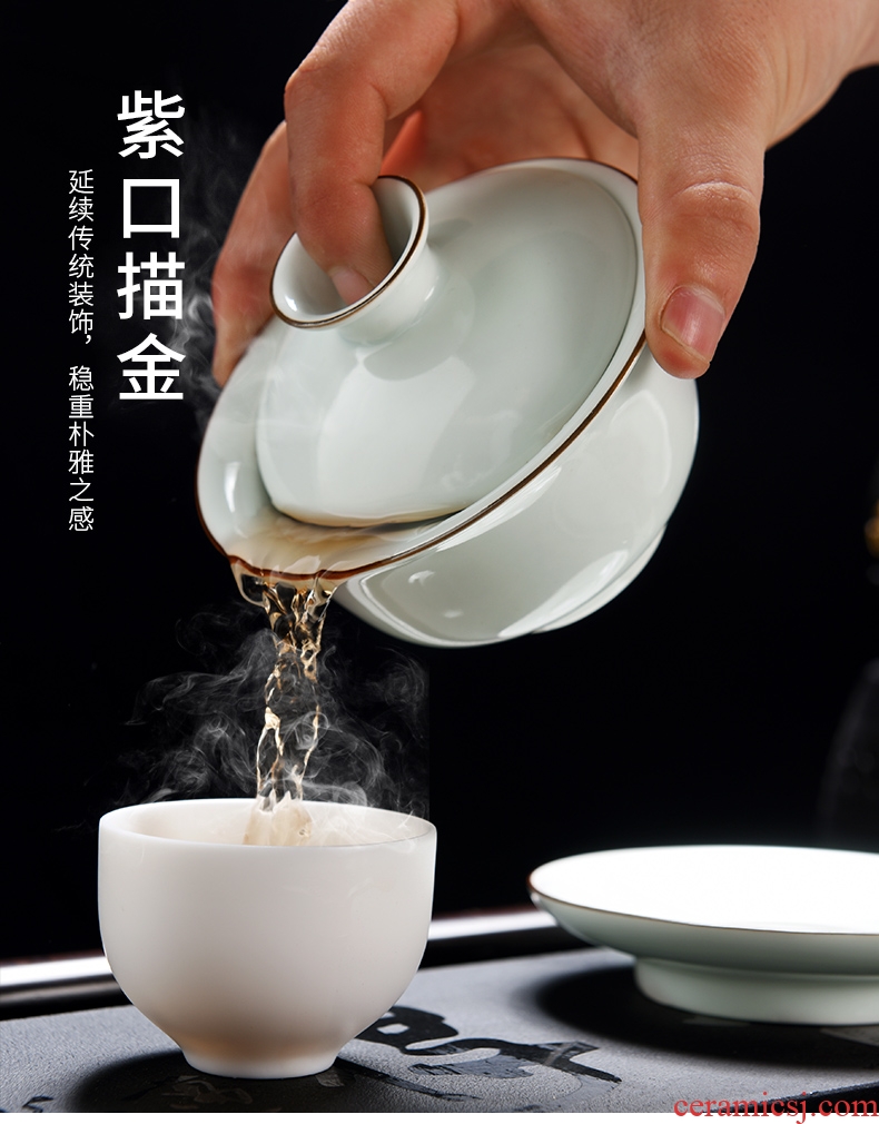 Beauty cabinet without air hole, double the not hot tureen heat insulation bowl cups tea household ceramics kung fu tea cup