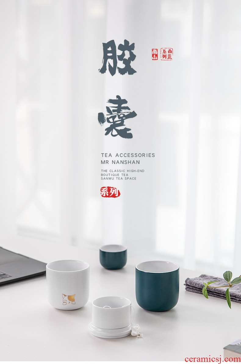 Mr Nan shan capsule crack cup portable travel tea set ceramic kung fu tea set custom couples contracted