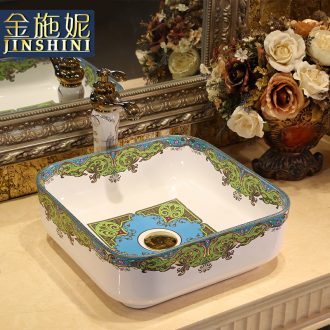 European stage basin to a square household sink art lavatory basin colored square ceramic lavabo