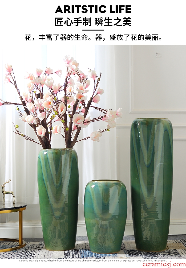 Fort SAN road of the new European vase decoration flower arranging flower implement large ceramic vase sitting room place, household act the role ofing is tasted package mail - 599885776483