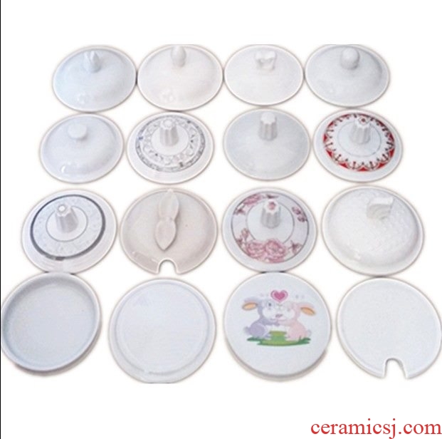 Ceramic cup lid cup lid large round cover general glass accessories