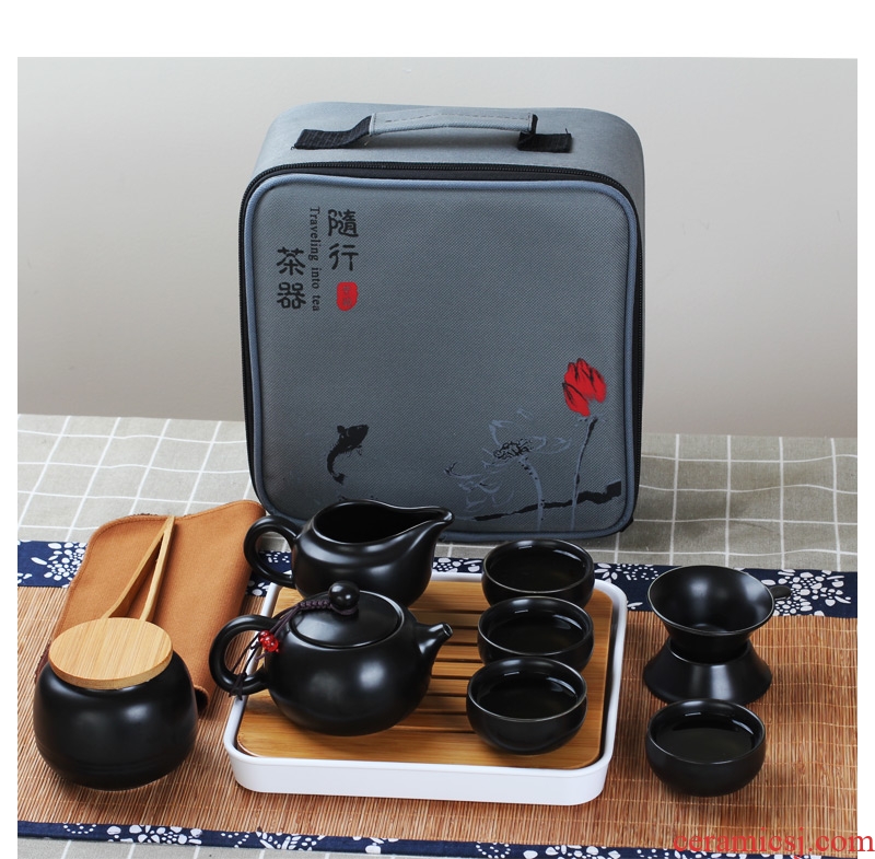 Travel kung fu tea set porcelain crack cup home your up with a pot of 22 man is suing portable bag in ceramics