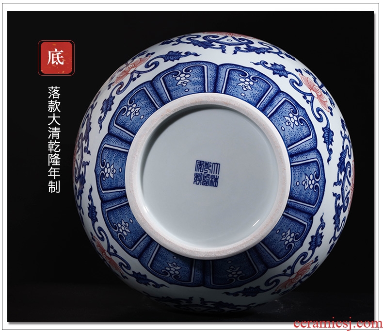 Jingdezhen ceramics beaming white vase vogue to live in high - grade gold straw handicraft furnishing articles - 600013794107