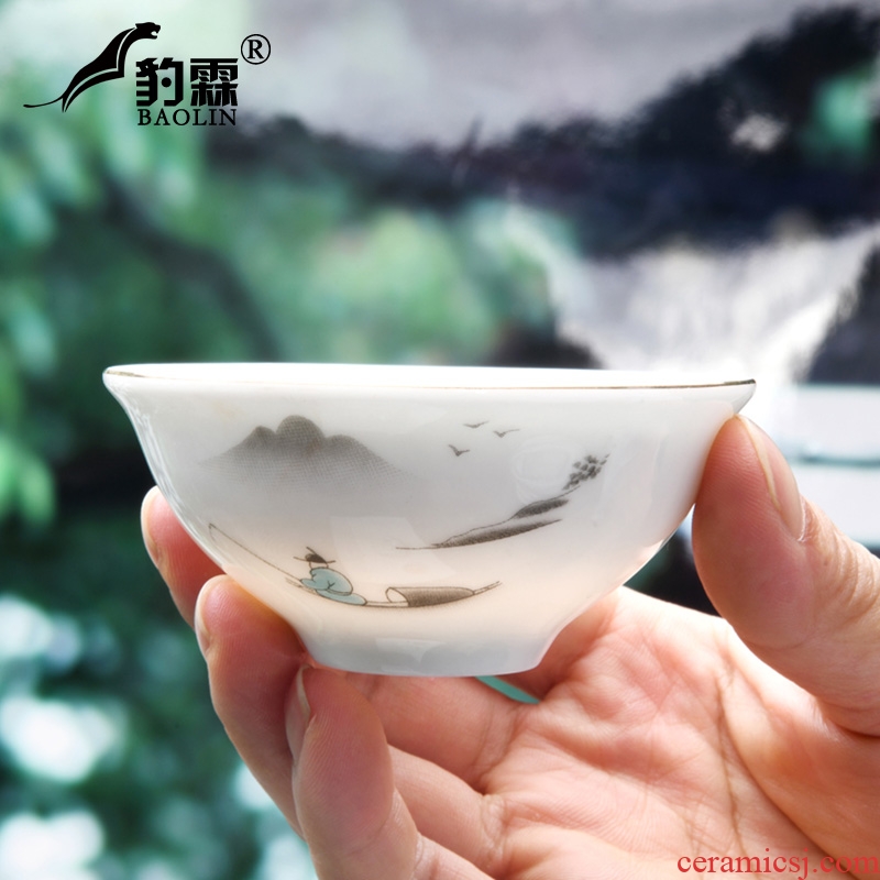 Leopard lam, travel tea set suit portable package a pot of 22 crack glass ceramic kung fu is suing portable teapot