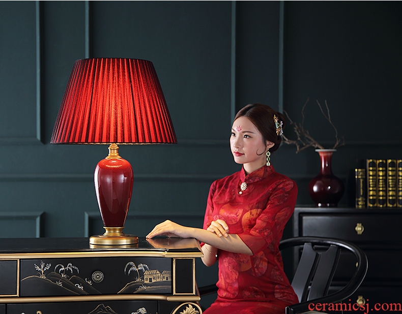 Lamp act the role ofing furnishing articles furnishing articles form a complete set of new Chinese style ceramic vase cut desktop art contemporary and contracted hand-painted ornaments
