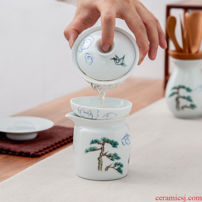 Qiu childe fair ceramic tea cup points is kung fu tea tea accessories and white porcelain tea cup upset heat