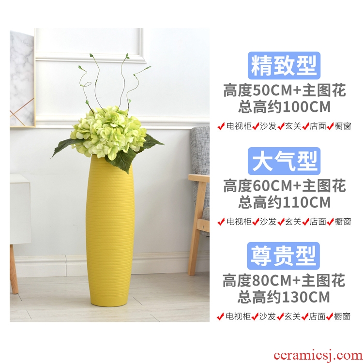 European vase furnishing articles ceramic sitting room large flower arranging creative home TV ark, vase ground adornment table - 603851330615