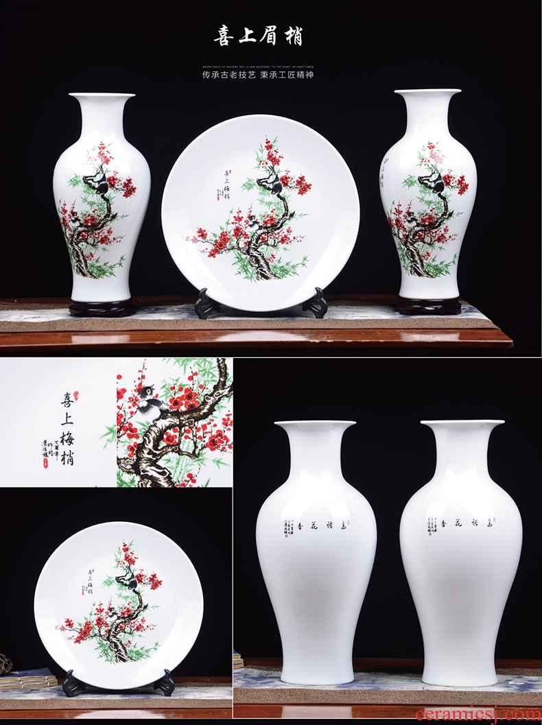 Jingdezhen ceramic new Chinese vase furnishing articles sitting room put lucky bamboo straight meat potted flower art more big planter - 576264995462