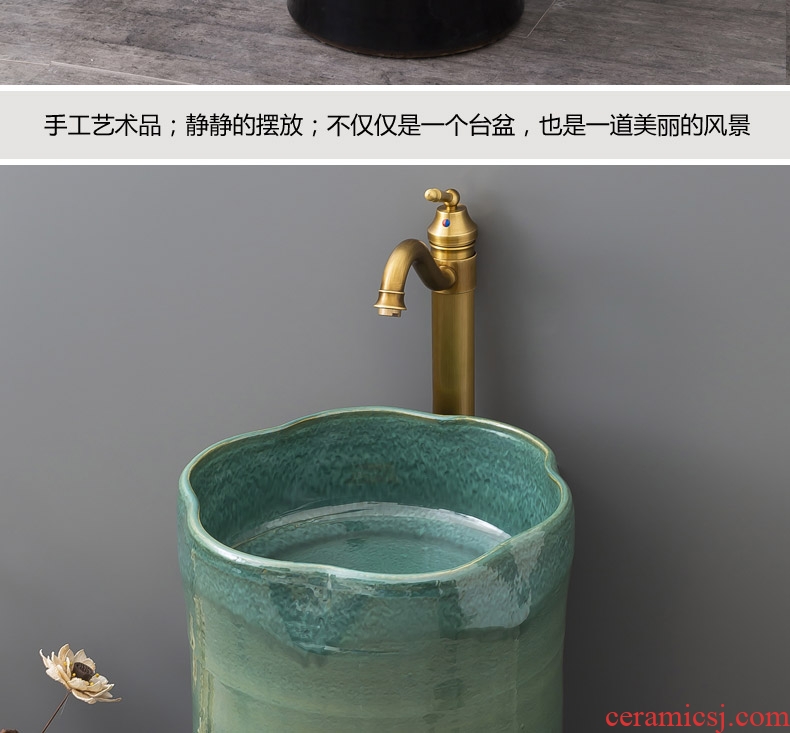 Is suing garden ceramics column basin one floor type lavatory household balcony small family toilet lavabo