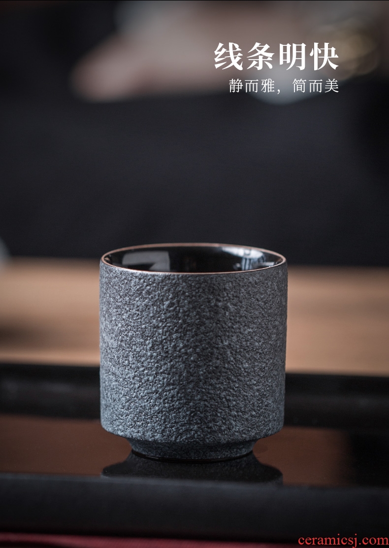 Evan ceramic glaze stone sample tea cup kung fu tea set personal cup tea cup home master cup single cup, small cup