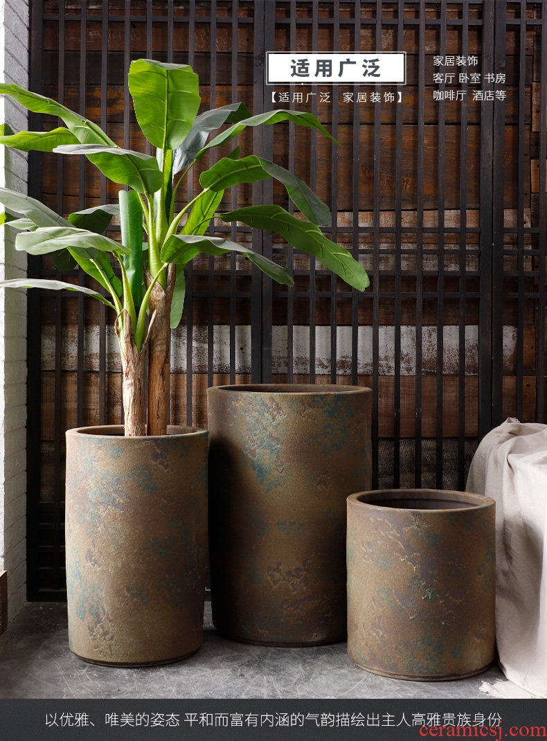 Contracted and I big blue European - style ceramic vase furnishing articles flower arrangement sitting room ground POTS hotel home decoration - 569380170639