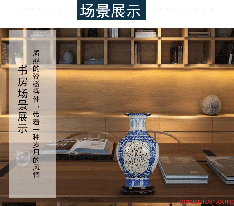 Jingdezhen ceramic vase of large modern European ikebana sitting room adornment furnishing articles villa hotel porch floral outraged - 525150653583