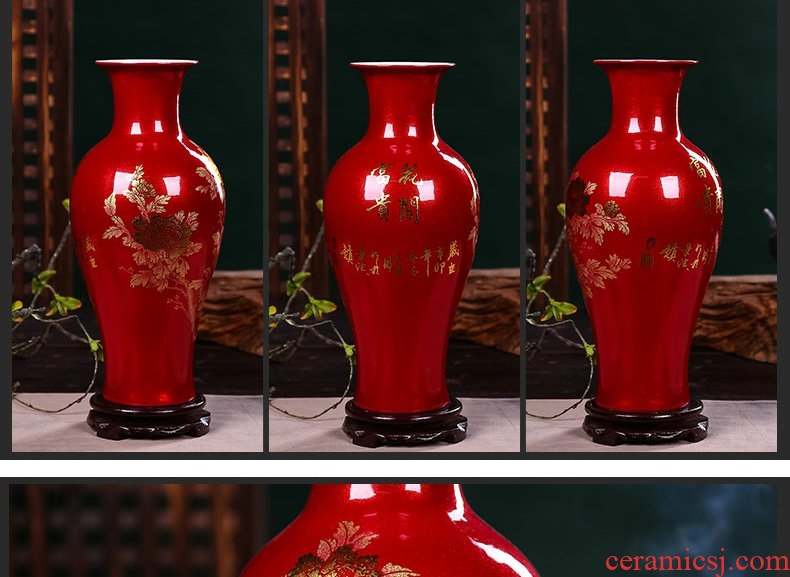 Continuous furnishing articles sitting room adornment grain of jingdezhen ceramics vase flower arranging flower vase knot wedding table