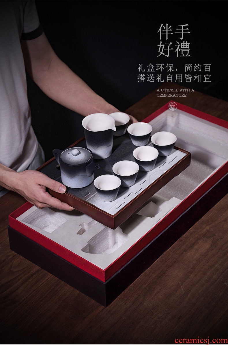 Kung fu tea set # and ceramic teapot teacup office of a complete set of household water tea tray was gift boxes