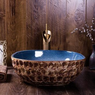 Ceramic sink basin on the square antique Chinese character art hotel home sanitary toilet wash basin
