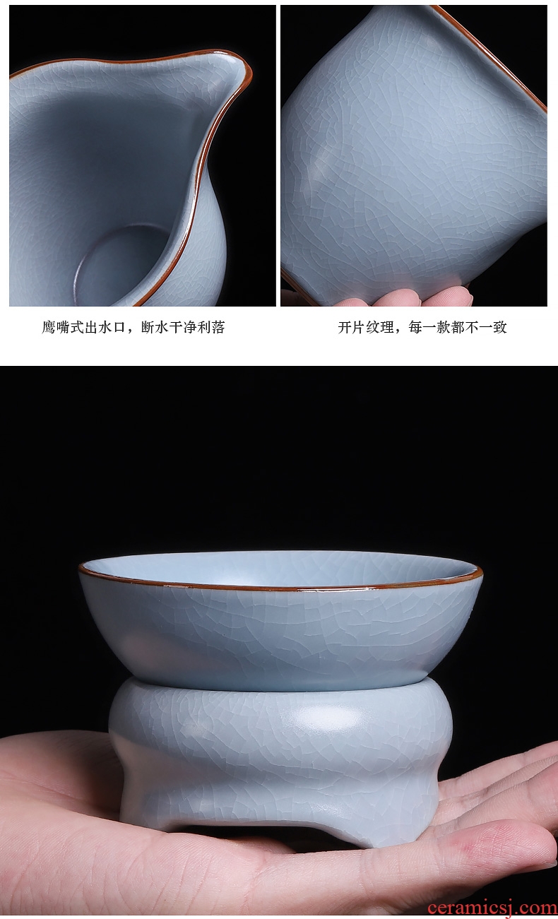Your kiln kung fu tea set gift set gift high-grade household jingdezhen ceramic teapot teacup cracked ice crack