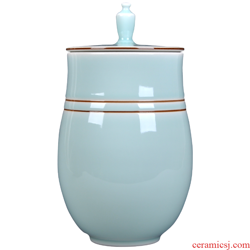 Caddy fixings ceramic large half jins to storage tanks receive a pot of pu 'er tea, green tea POTS moistureproof household