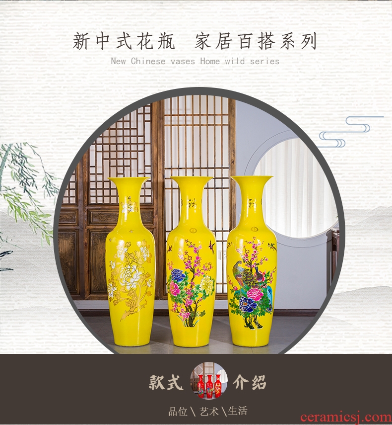 New Chinese style of jingdezhen ceramic vase of large household TV ark, the sitting room porch dry flower adornment furnishing articles - 595499367060