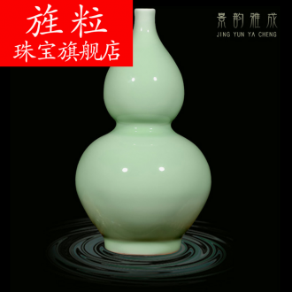Continuous grain of jingdezhen chinaware bottle gourd decorative vase furnishing articles celadon contracted and I sitting room vase by hand