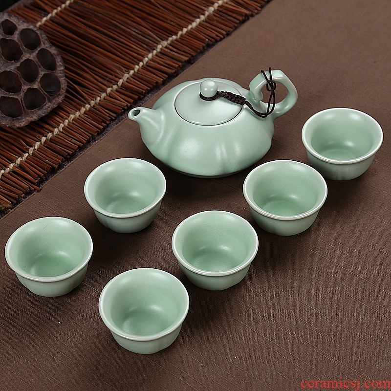 Start your up kung fu tea set home six ceramic cups little teapot office of a complete set of business gifts