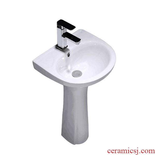 Small pillar type lavatory ceramic toilet lavabo basin bathroom sink the balcony floor
