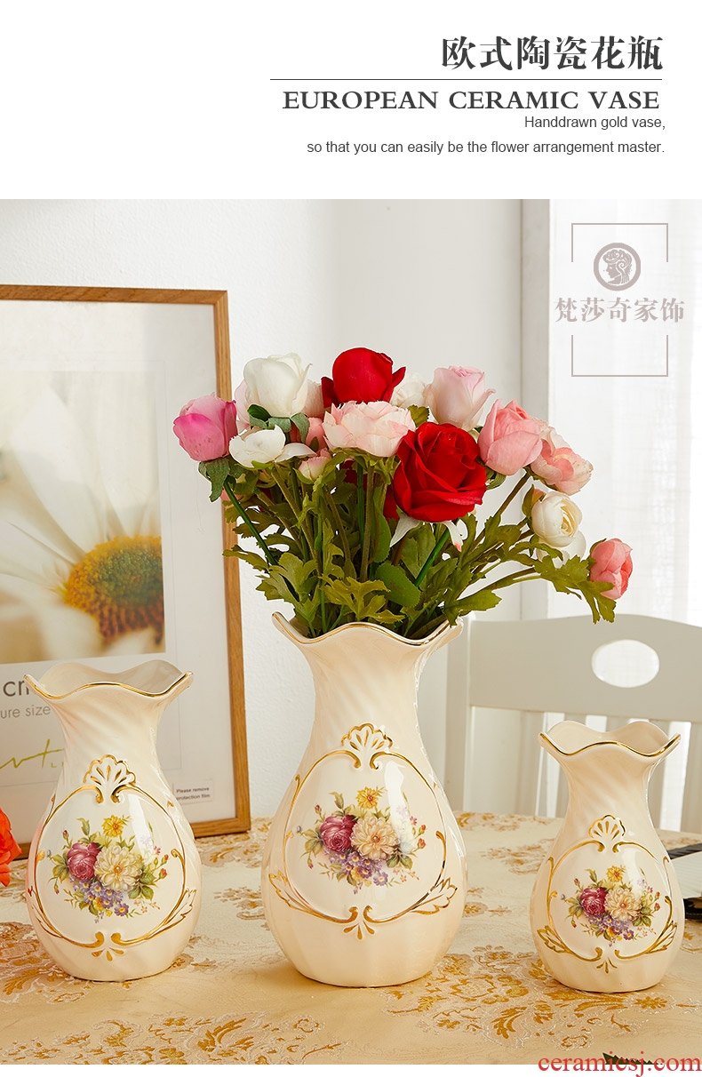 Light key-2 luxury floret bottle ceramic wine accessories furnishing articles sitting room arranging flowers all over the sky star TV ark, dried flower vase