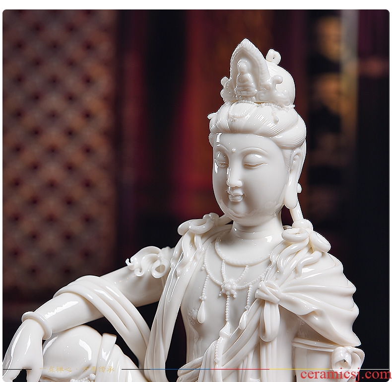 High-quality goods of bm Zheng Jinxing master manually signed dehua ceramic Buddha handicraft of shui quan Yin D18-41
