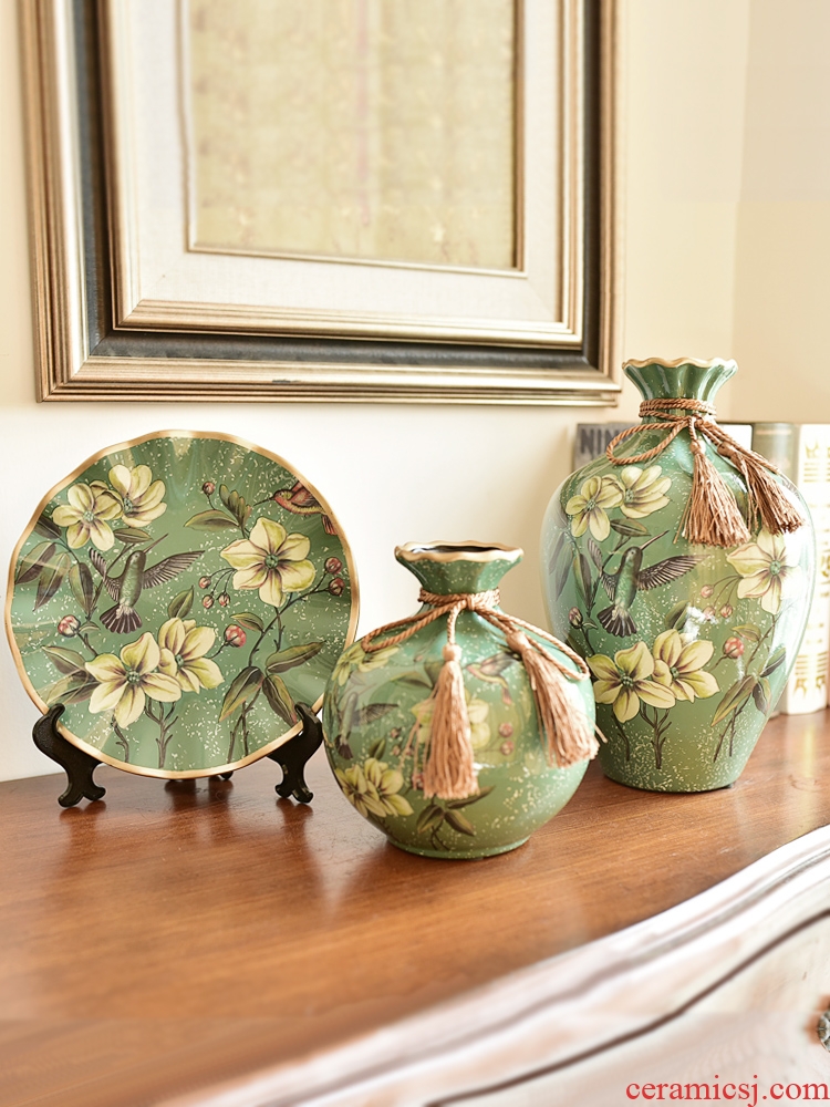 Murphy 's creative ceramic vase three - piece artical wine sitting room porch soft adornment handicraft furnishing articles