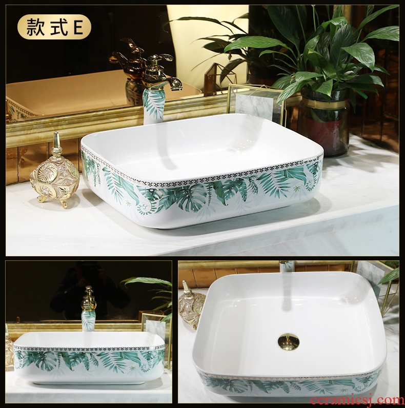 The Lavatory ceramic household toilet wash basin that wash a face the oval art stage basin size lavabo is contracted