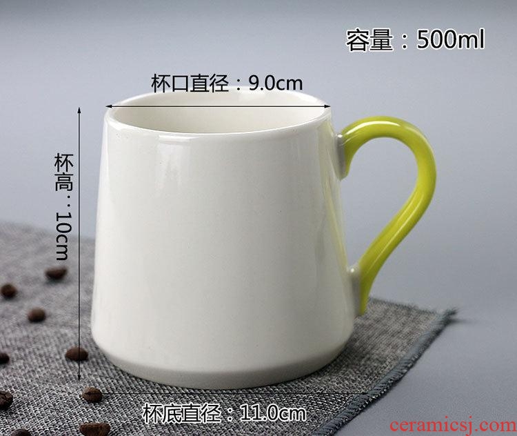 Big glass ceramics super lovely 500 ml 700 ml with cover large capacity 1000 ml