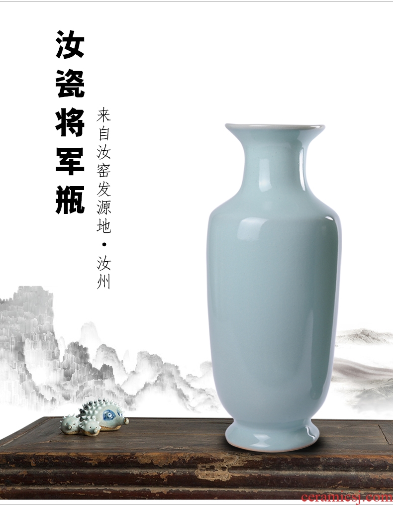 Ceramic vases, large sitting room of Chinese style porch floor furnishing articles hand - made I and contracted household dry flower arranging flowers restore ancient ways - 536609714284