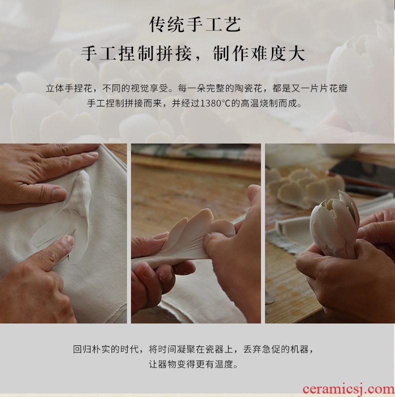 Eastern traditional clay ceramic checking crafts furnishing articles version into high - grade gift/great luck or blessing rimmon