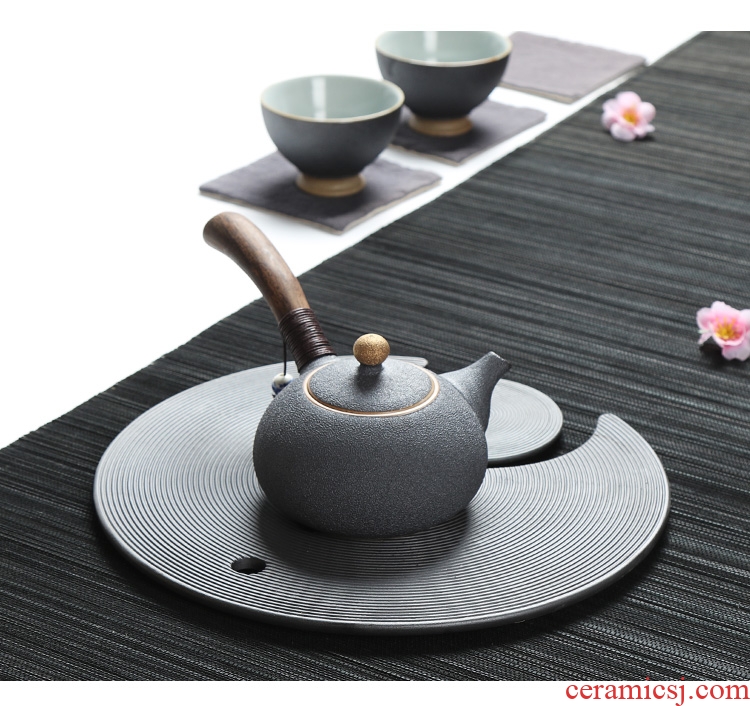 Side as the of your up kung fu tea set ceramic teapot single pot of ebony handle Side filtration pot of the pot of single pot