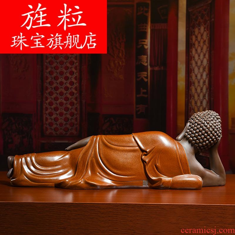 Bm dehua ceramic Buddha ceramics handicraft of Buddha furnishing articles furnishing articles porcelain carving H10-31 sleeping Buddha
