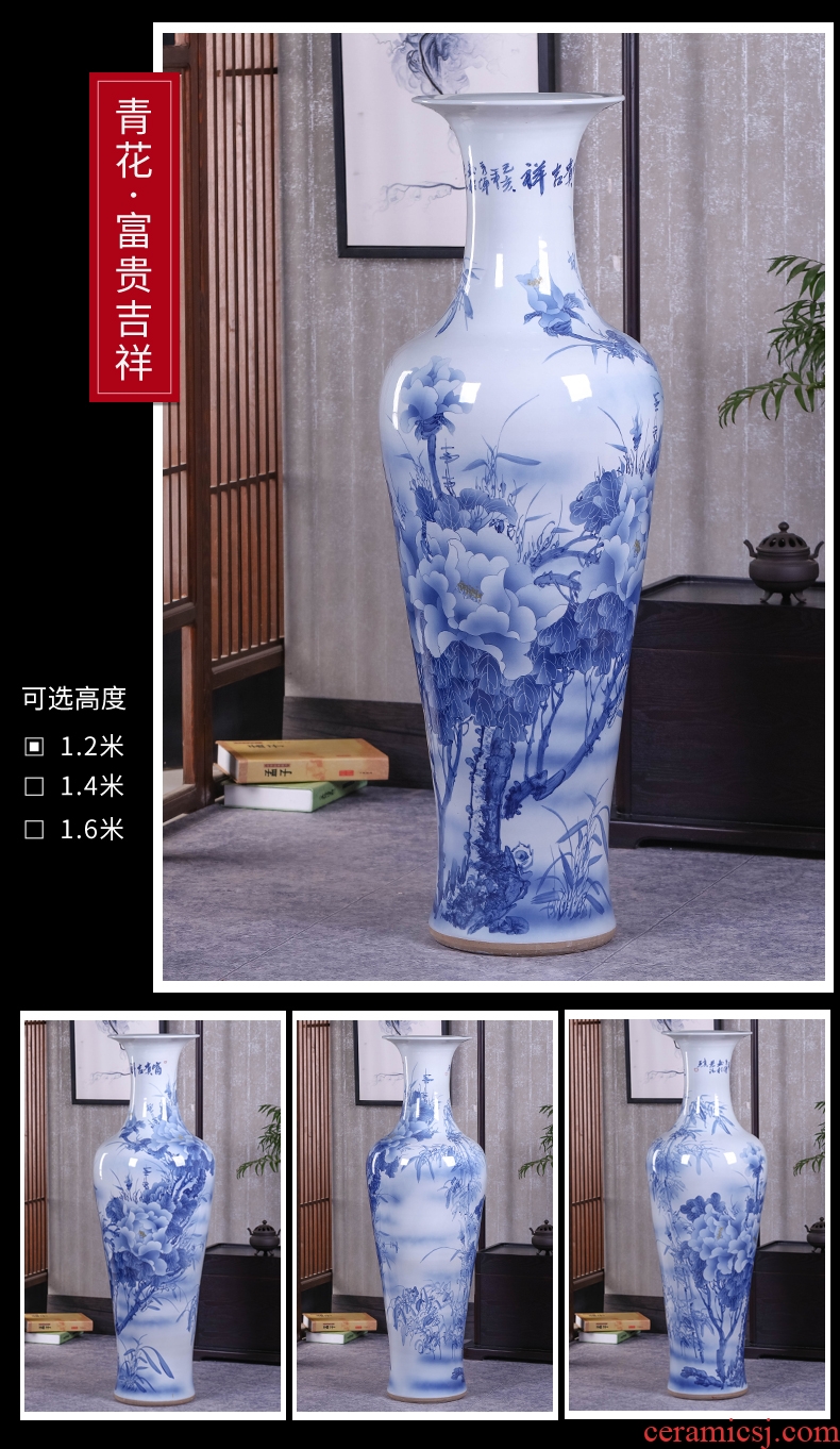 Jingdezhen ceramics carving shadow qdu landing, vases, Chinese style living room TV cabinet home decoration furnishing articles - 605489704833