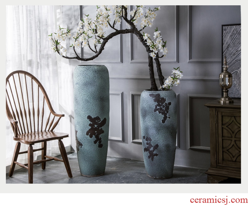 European ceramics high ground vases, flower arrangement sitting room place dry flower vase household adornment the French TV ark - 594245104185
