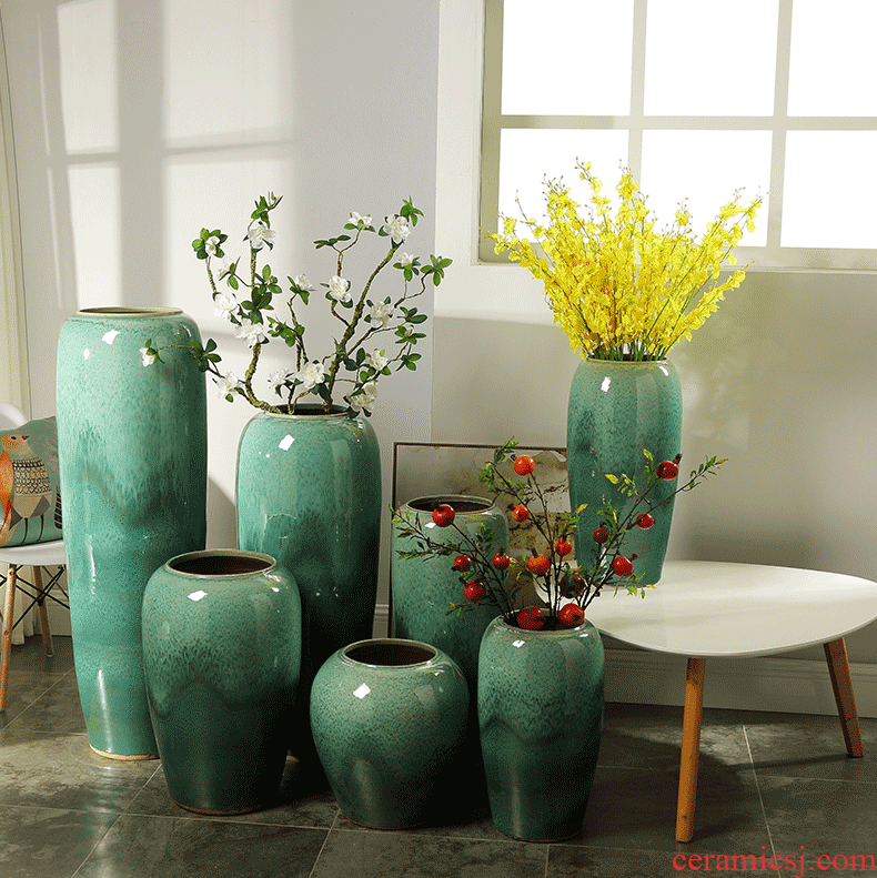 Fort SAN road of the new European vase decoration flower arranging flower implement large ceramic vase sitting room place, household act the role ofing is tasted package mail - 583504629295