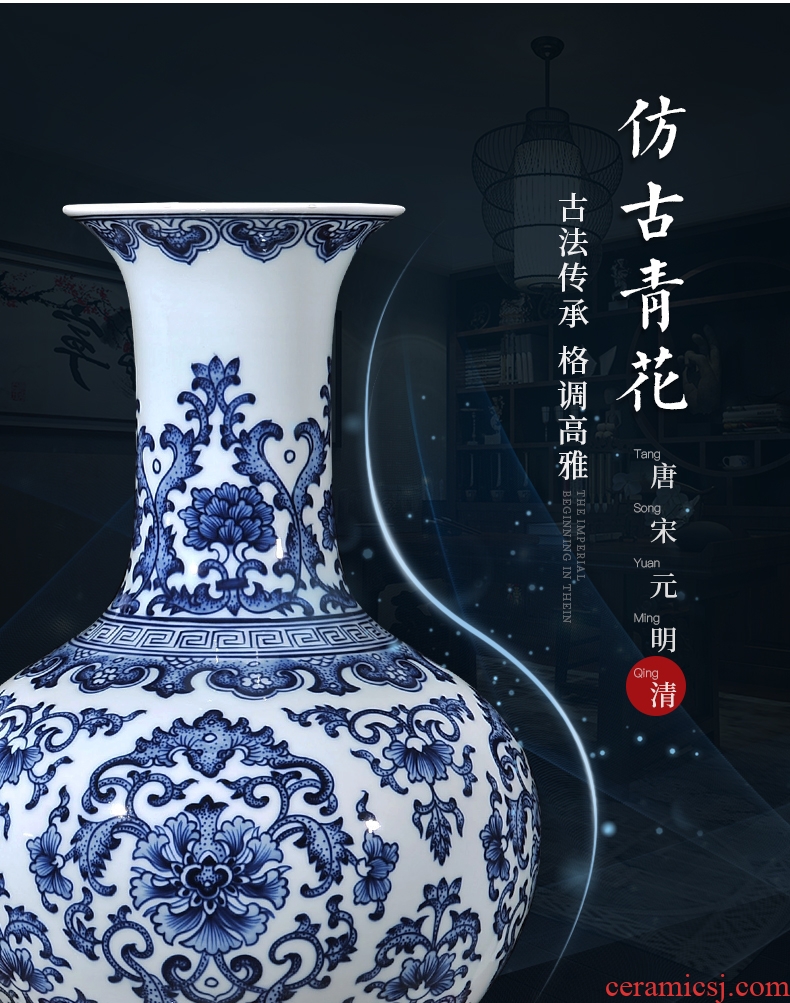 Better sealed up with jingdezhen ceramic antique nine big vase pastel peach tree furnishing articles rich ancient frame decoration - 600305564220