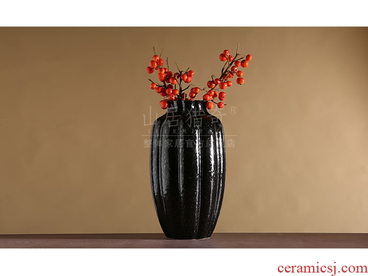 Chinese vase floral inserted dried flower implement hotel villa large landing, the sitting room porch household ceramics restoring ancient ways furnishing articles - 540121893875