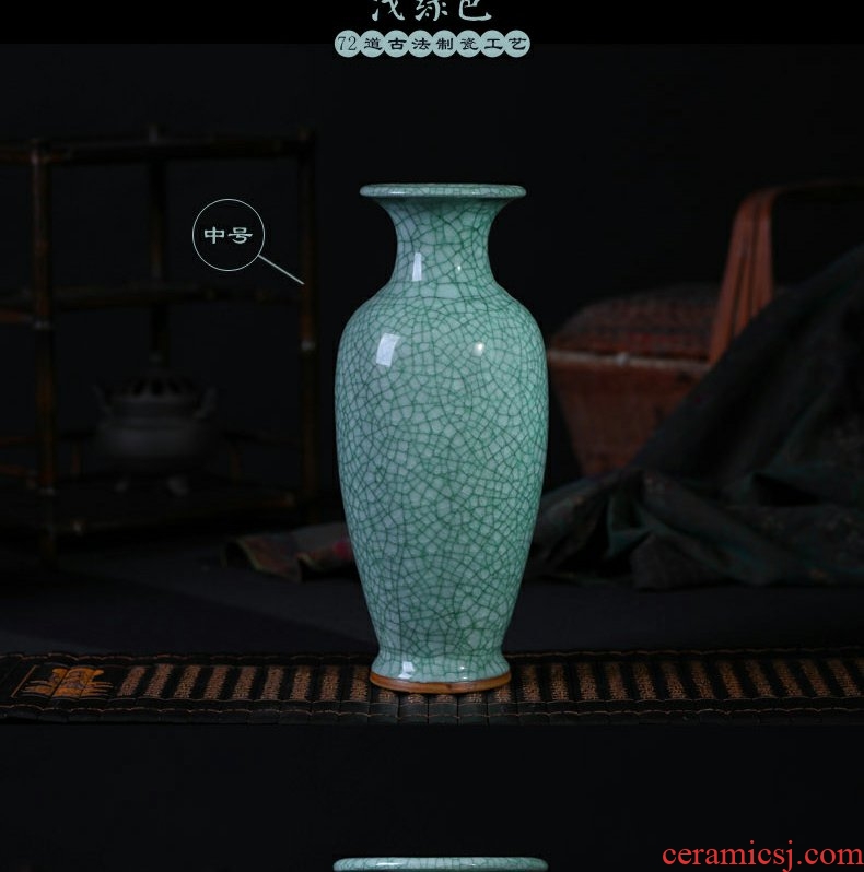 Continuous grain of jingdezhen ceramic vases, small and pure and fresh decoration lucky bamboo vases, flower arrangement sitting room furnishing articles