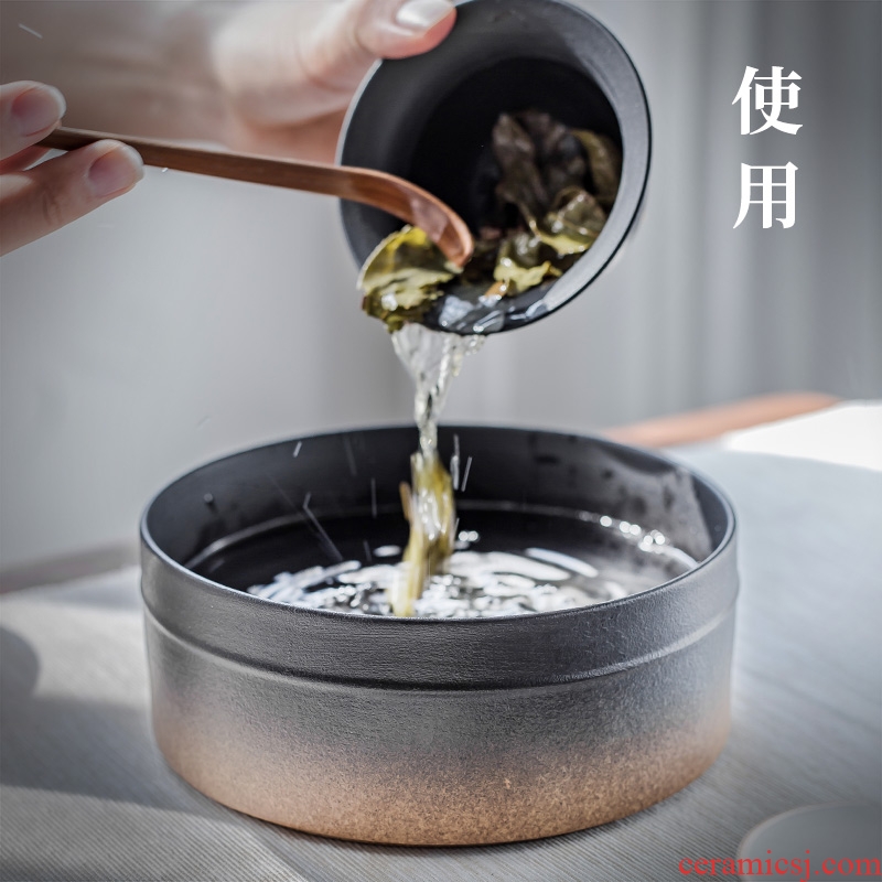 Tianyu tea to wash the tea taking and hall kung fu tea set ceramic XiCha Japanese zen domestic large water wash water jar
